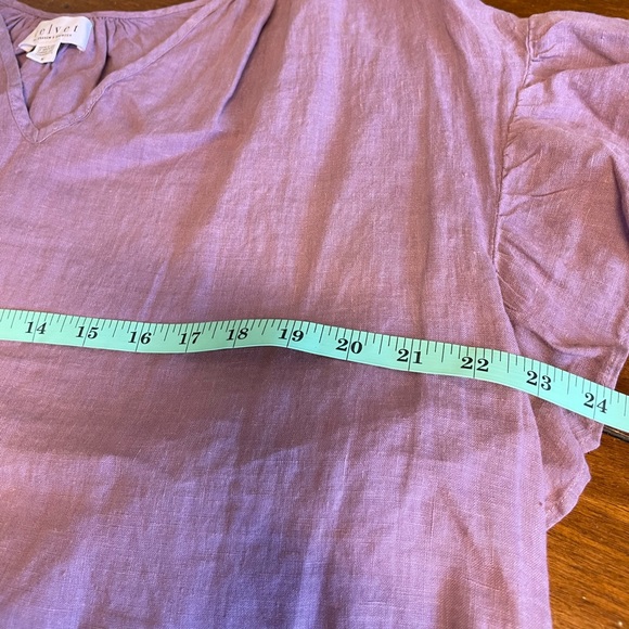 NWOT Velvet by Graham & Spencer Lilac Linen Top - Picture 6 of 9